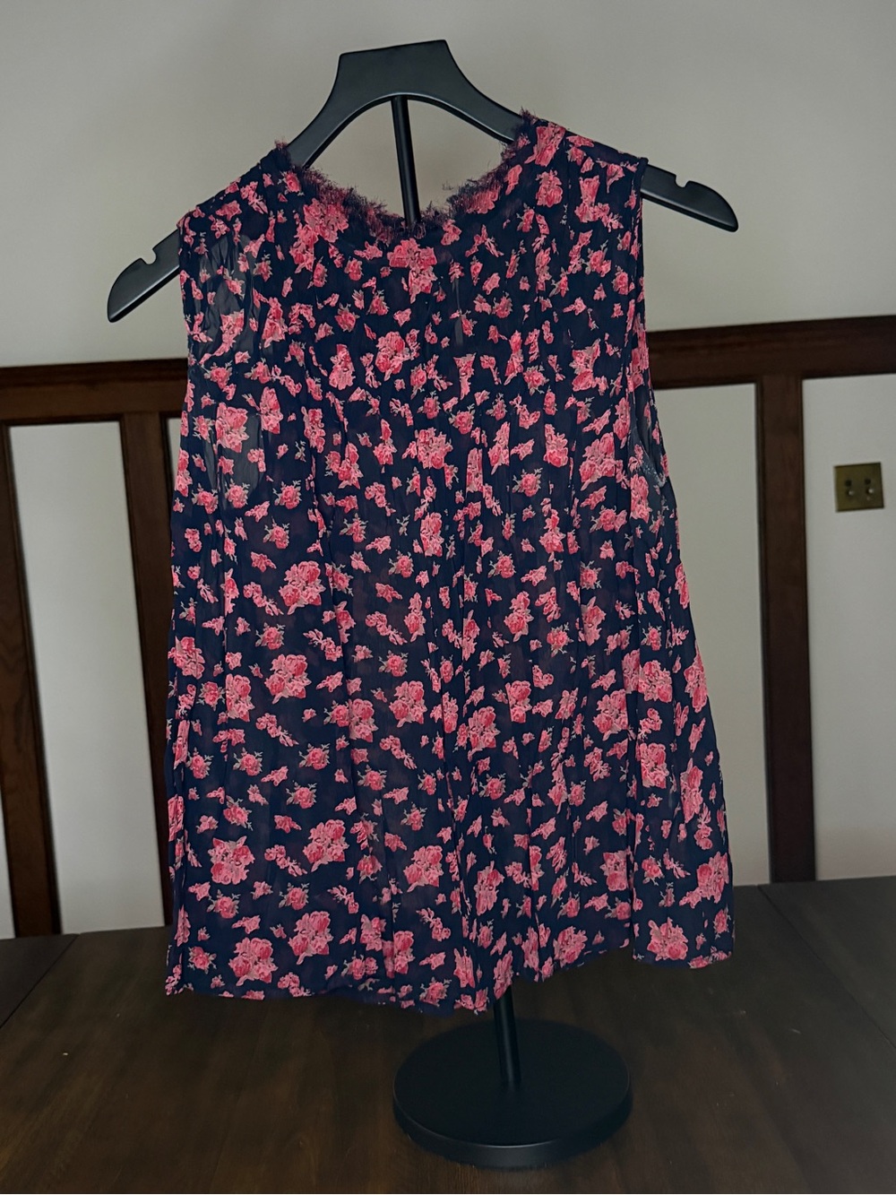Lucky Brand Navy Floral Sleeveless Top